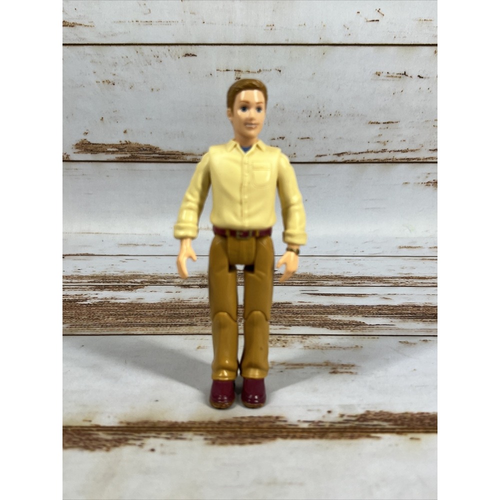 Fisher Price Loving Family Dollhouse Dad Figure Tan Shirt Brown Pants